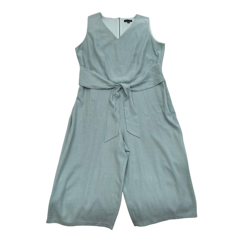 Connected Apparel Aqua Formal Sleeveless Jumpsuit - Size 20W